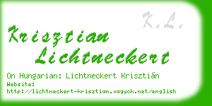 krisztian lichtneckert business card