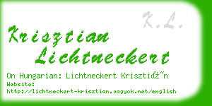 krisztian lichtneckert business card